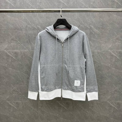 톰*라운 사이드 4-바 저지 루프백 후드집업 자켓