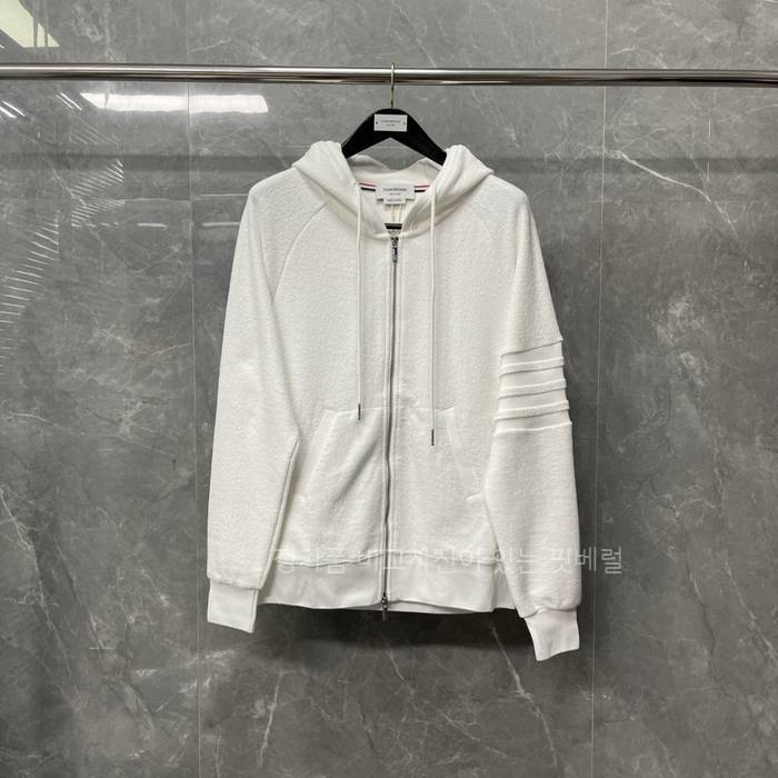 톰*라운 4-바 코튼 시그니처 후드집업 자켓