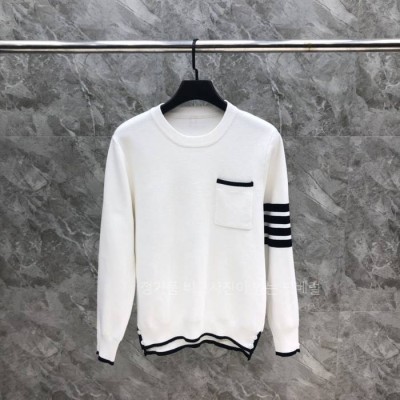 톰*라운 4-바 스티치 코튼 티핑 니트