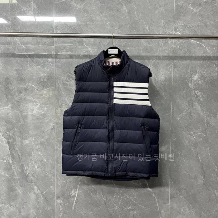 톰*라운 폴리 트윌 다운 사선 스키 베스트 패딩 조끼