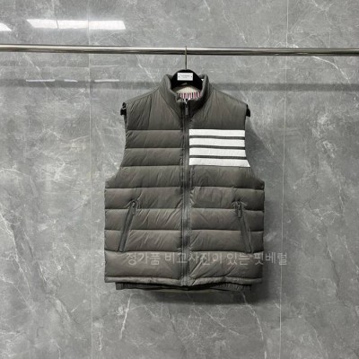 톰*라운 폴리 트윌 다운 사선 스키 베스트 패딩 조끼
