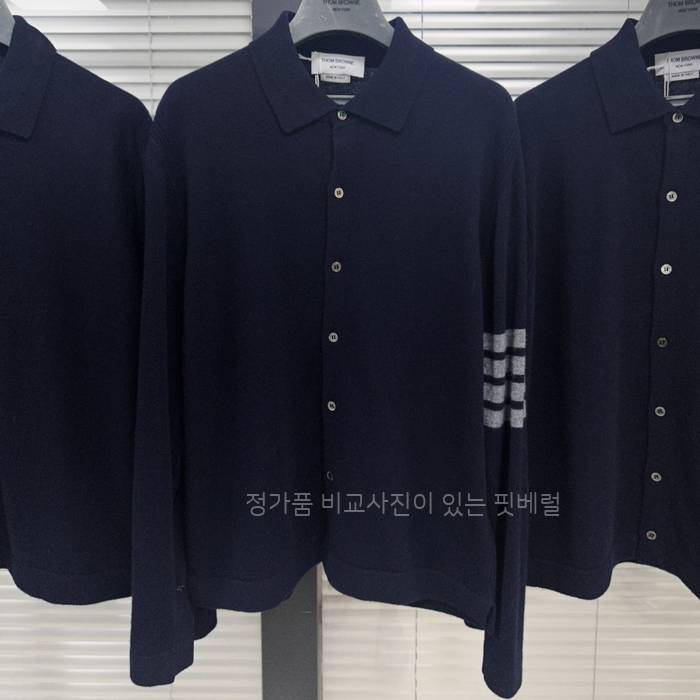 톰*라운 4-바 저지 캐시미어 니트 셔츠