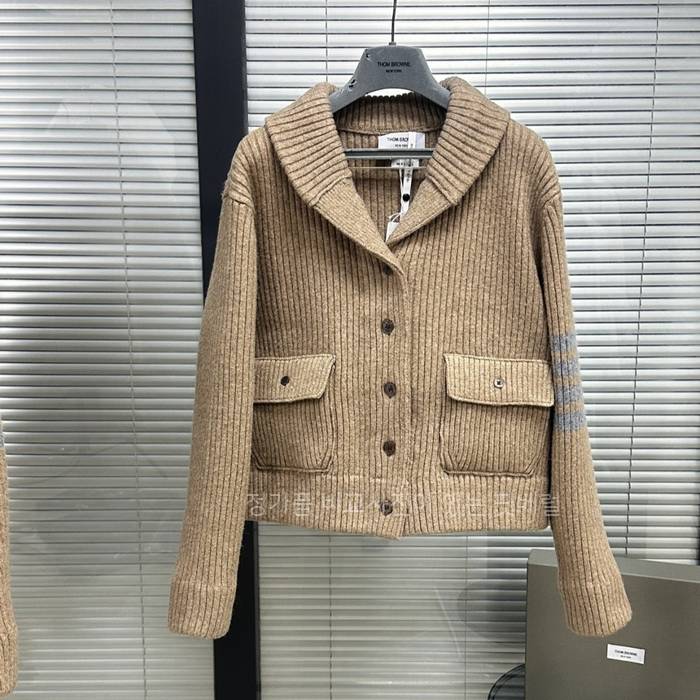 톰*라운 보일드 메리노 울 4-바 봄버 자켓 여성용