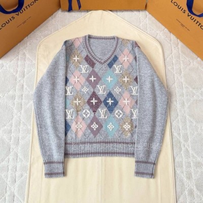 루*비통 3D 시그니처 아가일 풀오버 니트