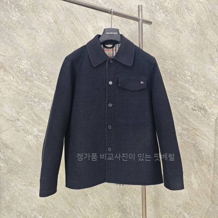 버*리 울 오버셔츠 자켓