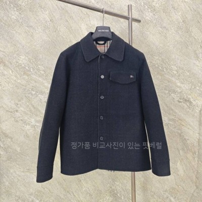 버*리 울 오버셔츠 자켓