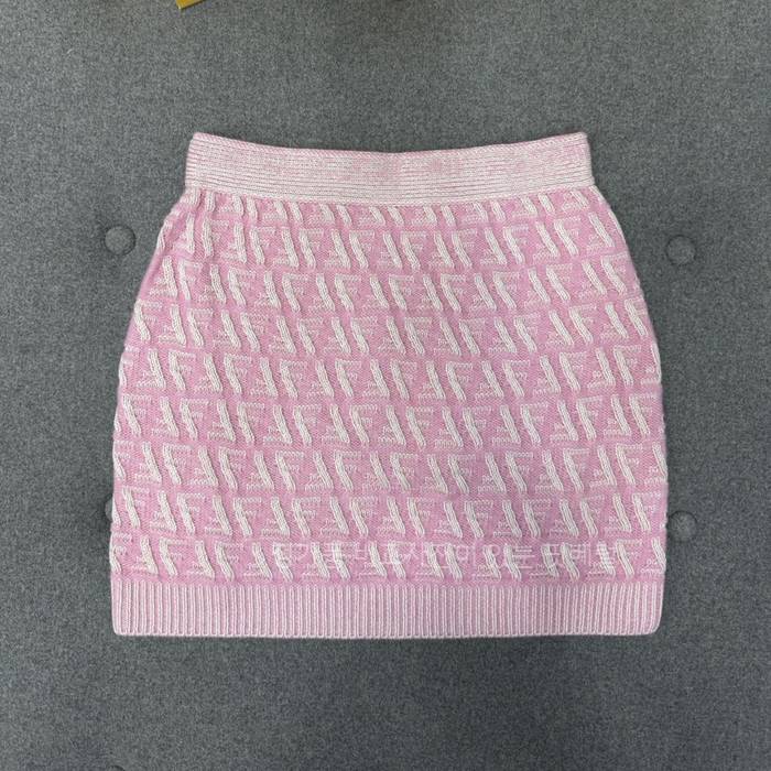 펜* 아이스 FF 자카드 캐시미어 스커트 여성용