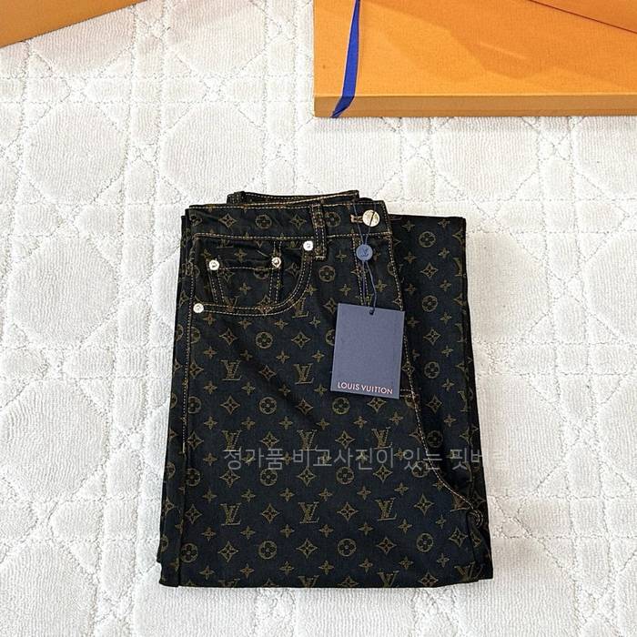 루*비통 모노그램 스트레이트 컷 진 팬츠 여성용