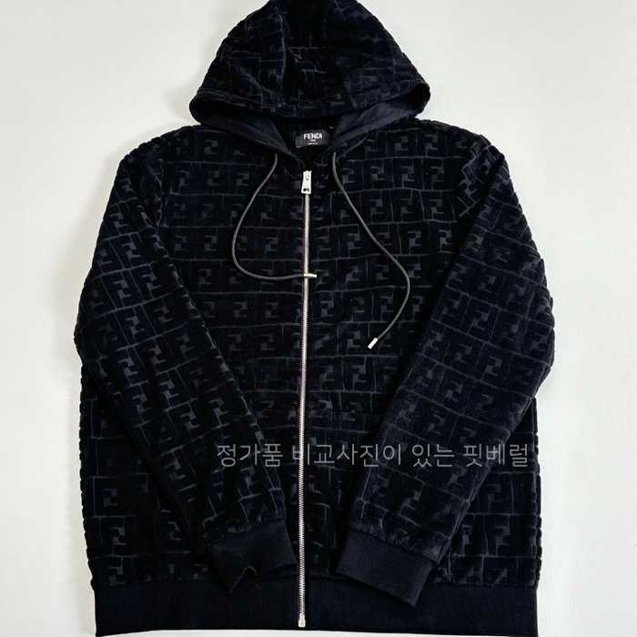 [국내배송] 펜* Z005 블랙 FF 테리 스웨트 후드집업