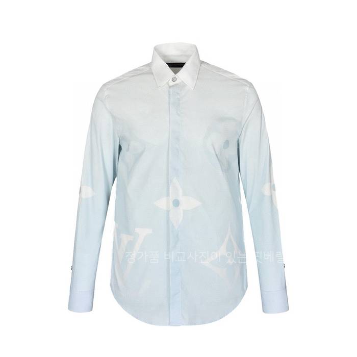 루*비통 모노그램 프린티드 코튼 포플린 셔츠