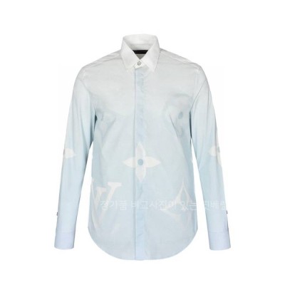 루*비통 모노그램 프린티드 코튼 포플린 셔츠