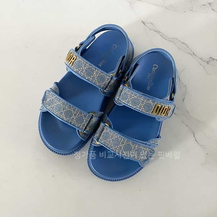 [국내배송] 디* 액트 Dioract 샌들 블루 까나쥬 데님