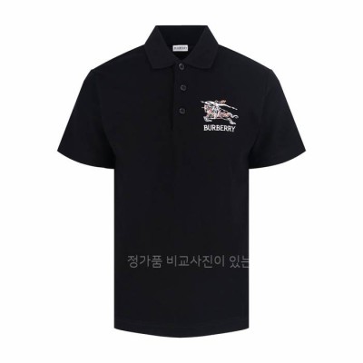 버*리 EKD 스케치 코튼 폴로 반팔티셔츠
