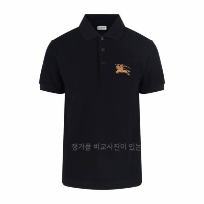 버*리 메탈릭 EKD 코튼 폴로 반팔티셔츠