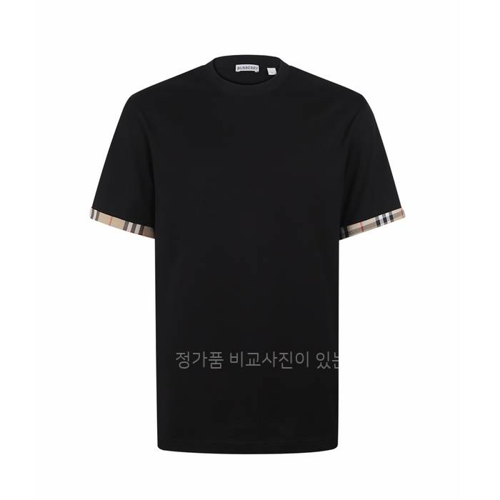 버*리 엘리슨 체크 코튼 반팔티셔츠