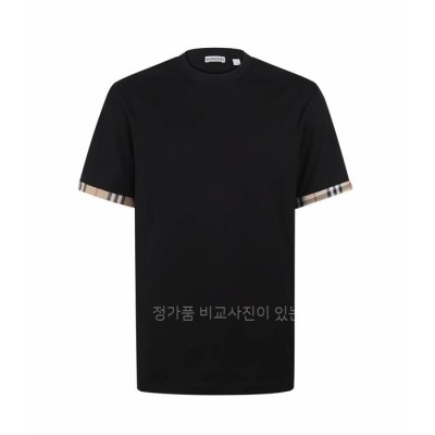 버*리 엘리슨 체크 코튼 반팔티셔츠