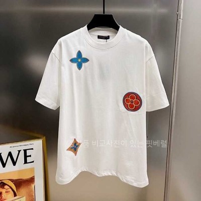 [국내배송] 루*비통 플라워 모노그램 패치 반팔