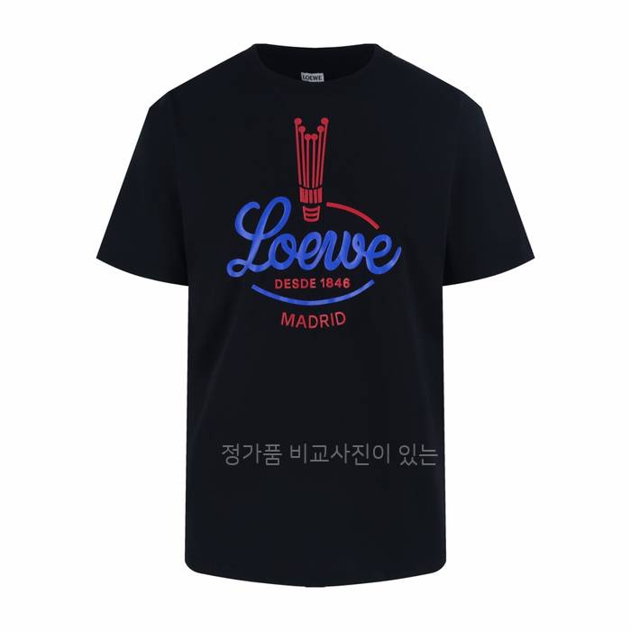 로*베 로고 저지 반팔티셔츠