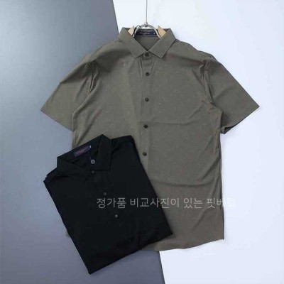 [국내배송] 루*비통 모노그램 패턴 반팔 실크 셔츠 (2color)