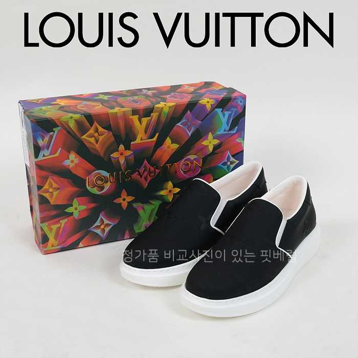 [국내배송]  루*비통 가죽 베버리힐즈 로고 엠보스 슬림온 로우탑