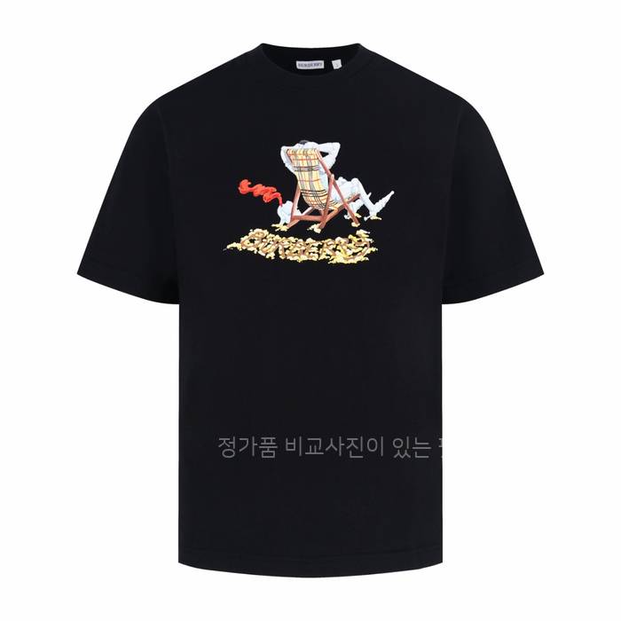 버*리 비치 나이느 코튼 반팔티셔츠