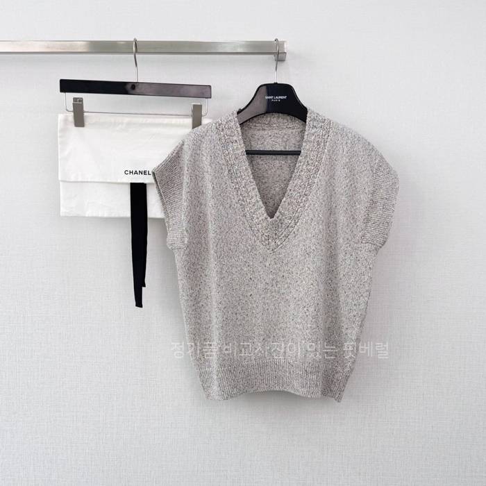 샤* V넥 니트 베스트