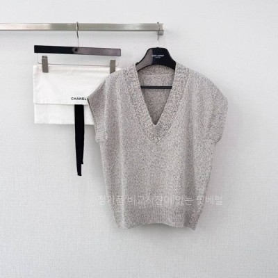 샤* V넥 니트 베스트