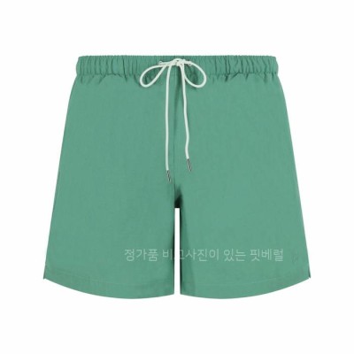 에*메스 자수 로고 드로스트링 쇼츠 반바지