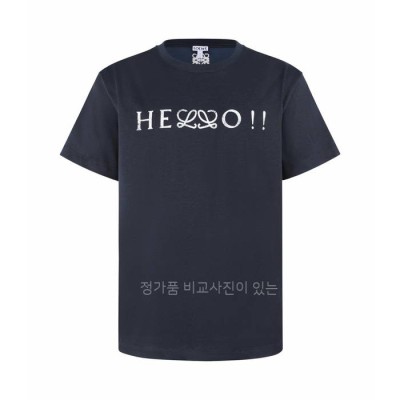 로*베 프린트 코튼 블렌드 반팔티셔츠