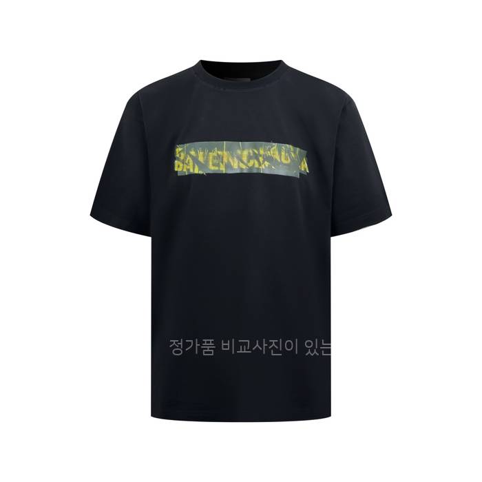 발*시아가 로고 스프레이 프린트 반팔티셔츠