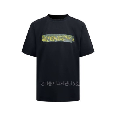 발*시아가 로고 스프레이 프린트 반팔티셔츠