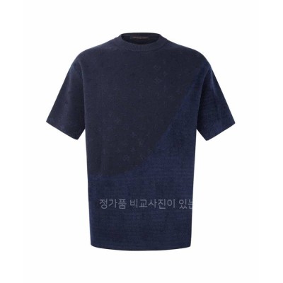 루*비통 자카드 쇼츠 슬리브드 크루넥 니트 반팔