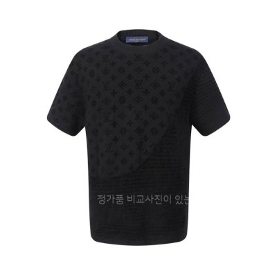 루*비통 자카드 쇼츠 슬리브드 크루넥 니트 반팔