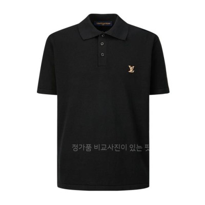 루*비통 쇼트 슬리브드 폴로 셔츠 위드 시그니처 반팔 니트