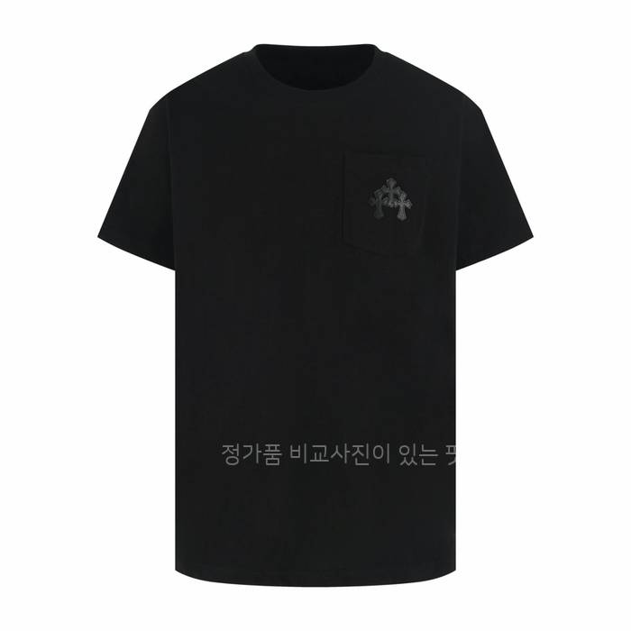 크*하츠 크로스 레더 패치 반팔티셔츠