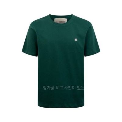 발*티노 로고 아플리케 코튼 저지 반팔티셔츠