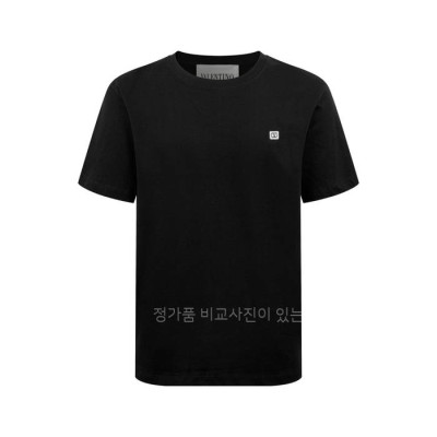 발*티노 로고 아플리케 코튼 저지 반팔티셔츠
