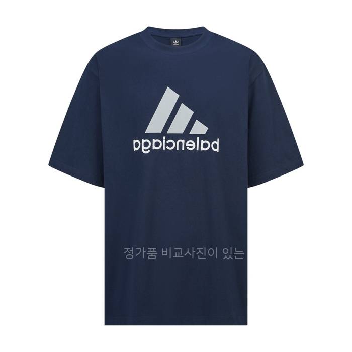 발*시아가x아*다스 콜라보 로고 자수 반팔티셔츠