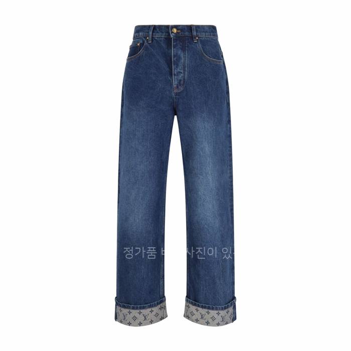 루*비통 시그니처 턴 업 데님 스케이트 팬츠