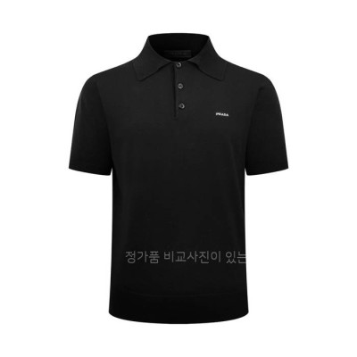프*다 로고 니트 폴로 반팔