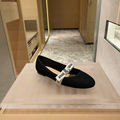 디* MISS J'Ad*or 블랙 발레 플렛슈즈